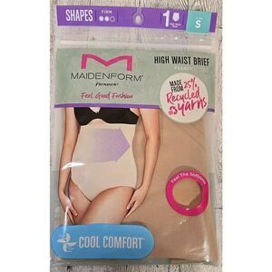 Maidenform Flexees High Waist BRIEF Small Firm Cool Comfort Womens Tan NEW